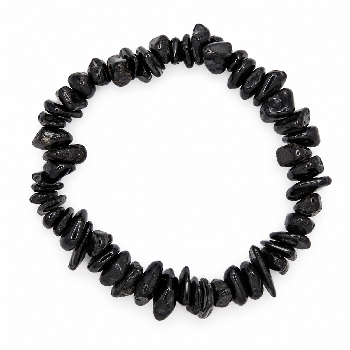 Pulseira Chips de Turmalina Negra