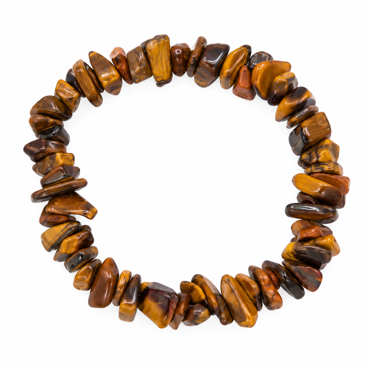 Pulseira Chips de Quartzo Olho de Tigre