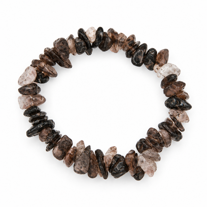 Pulseira Chips Quartzo Fumado