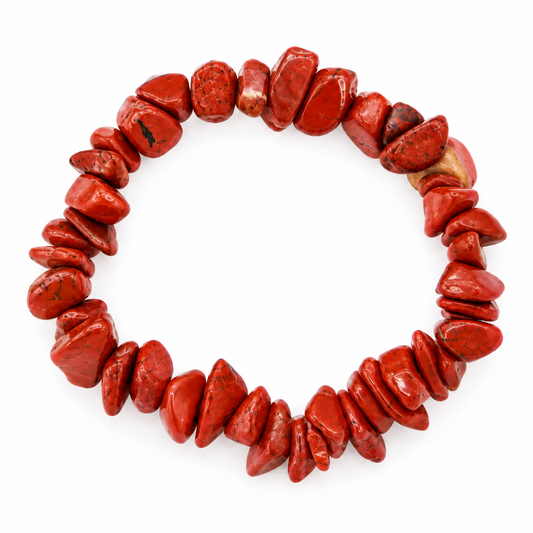 Pulseira Chips de Jaspe Vermelho