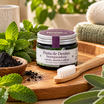 Pasta de Dentes Branqueadora com Carvão Vegetal Activado — Mirística