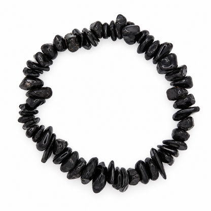 Pulseira Chips de Turmalina Negra
