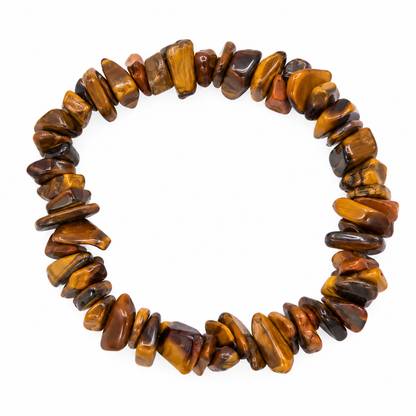 Pulseira Chips de Quartzo Olho de Tigre