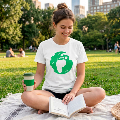 T-shirt orgânica e sustentável #Pé na Terra - Hoje, pela terra de amanhã